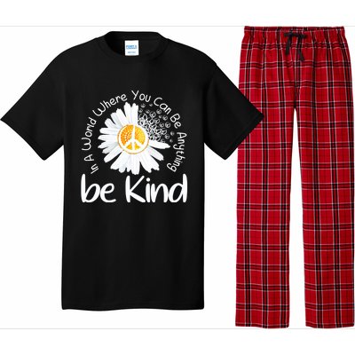 In A World Where You Can Be Anything Be Kind Peace Sign Cute Gift Pajama Set