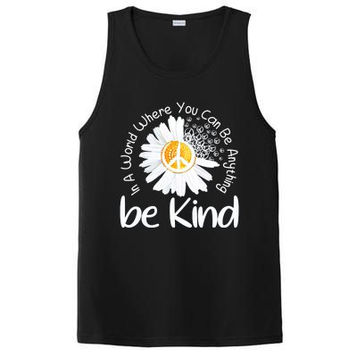 In A World Where You Can Be Anything Be Kind Peace Sign Cute Gift PosiCharge Competitor Tank