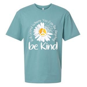 In A World Where You Can Be Anything Be Kind Peace Sign Cute Gift Sueded Cloud Jersey T-Shirt