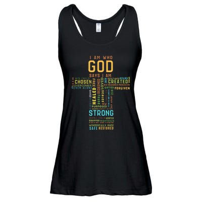 I Am Who God Says I Am Christian Faith Religious Ladies Essential Flowy Tank