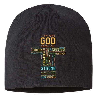 I Am Who God Says I Am Christian Faith Religious Sustainable Beanie