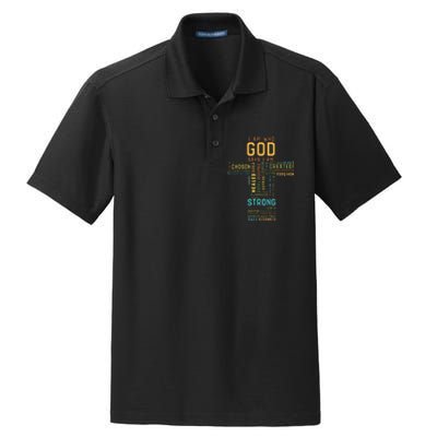 I Am Who God Says I Am Christian Faith Religious Dry Zone Grid Polo