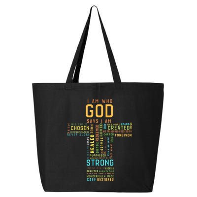 I Am Who God Says I Am Christian Faith Religious 25L Jumbo Tote