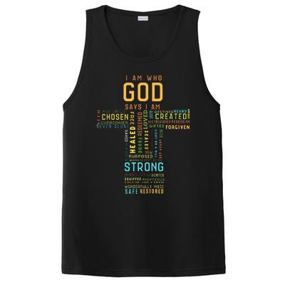 I Am Who God Says I Am Christian Faith Religious PosiCharge Competitor Tank