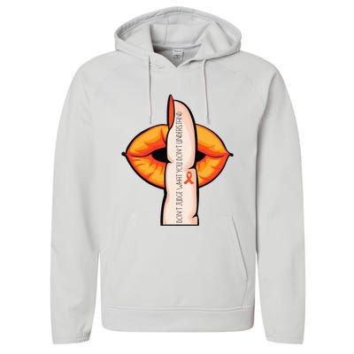 In April We Wear Orange Infertility Awareness Week Performance Fleece Hoodie