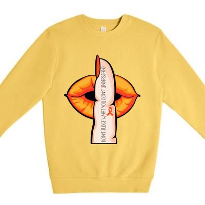 In April We Wear Orange Infertility Awareness Week Premium Crewneck Sweatshirt