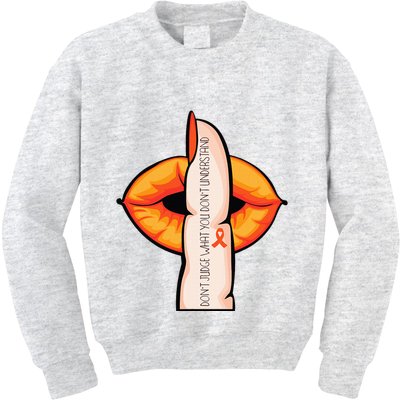 In April We Wear Orange Infertility Awareness Week Kids Sweatshirt