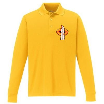 In April We Wear Orange Infertility Awareness Week Performance Long Sleeve Polo