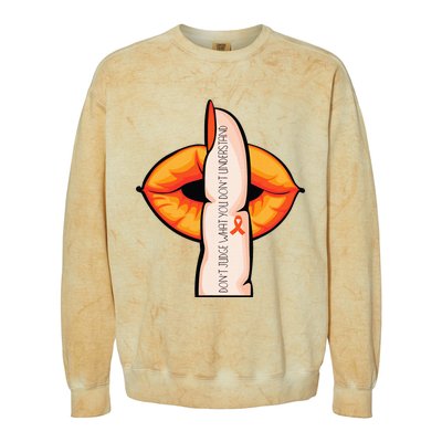 In April We Wear Orange Infertility Awareness Week Colorblast Crewneck Sweatshirt