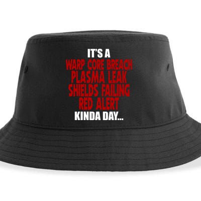 It's A Warp Core Plasma Leak Shield Funny Meme Sustainable Bucket Hat