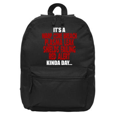 It's A Warp Core Plasma Leak Shield Funny Meme 16 in Basic Backpack