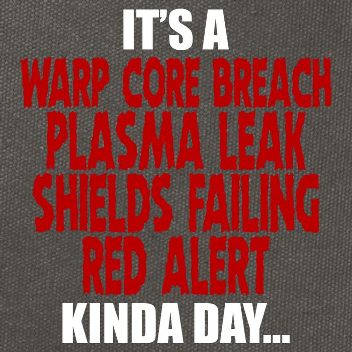 It's A Warp Core Plasma Leak Shield Funny Meme Cotton Canvas Backpack