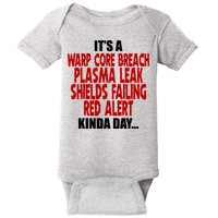 It's A Warp Core Plasma Leak Shield Funny Meme Baby Bodysuit