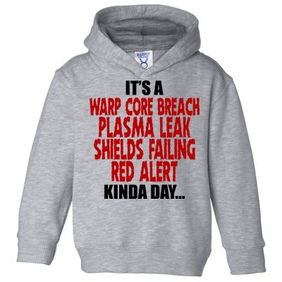 It's A Warp Core Plasma Leak Shield Funny Meme Toddler Hoodie