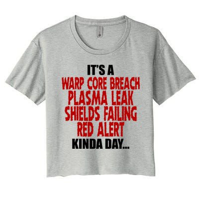 It's A Warp Core Plasma Leak Shield Funny Meme Crop Top