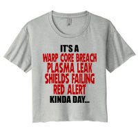 It's A Warp Core Plasma Leak Shield Funny Meme Crop Top