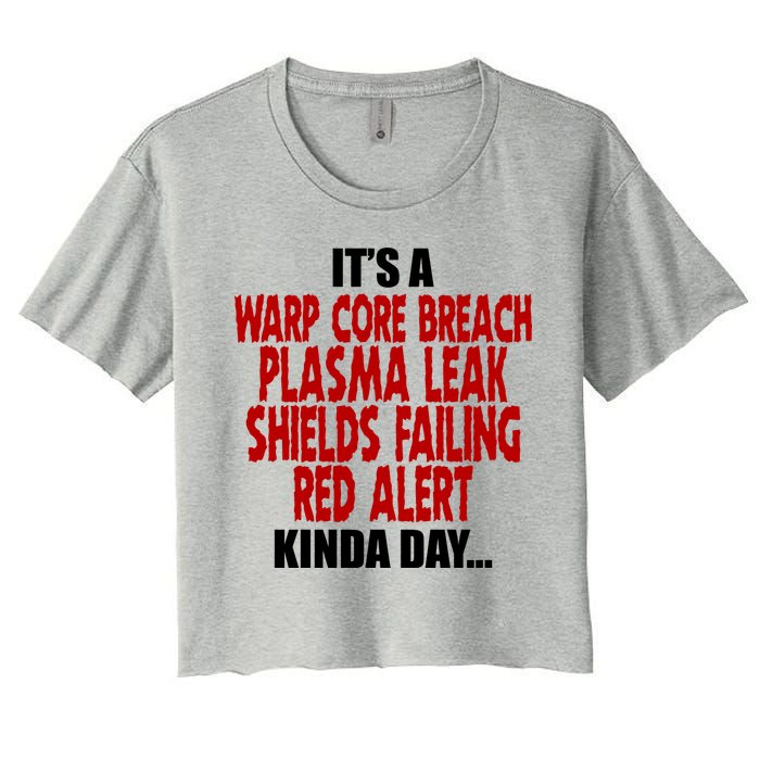 It's A Warp Core Plasma Leak Shield Funny Meme Crop Top
