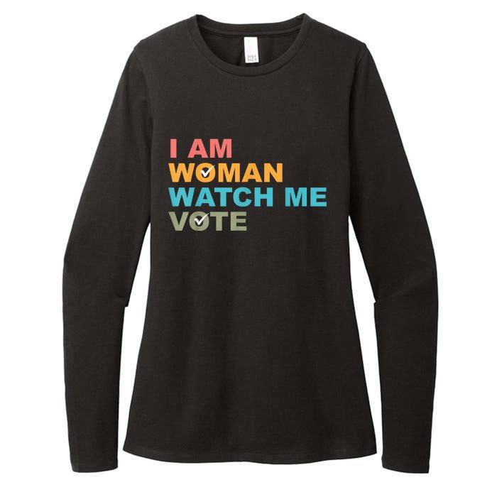 I Am Woman Watch Me Vote Womens CVC Long Sleeve Shirt