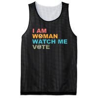 I Am Woman Watch Me Vote Mesh Reversible Basketball Jersey Tank