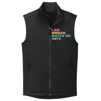 I Am Woman Watch Me Vote Collective Smooth Fleece Vest