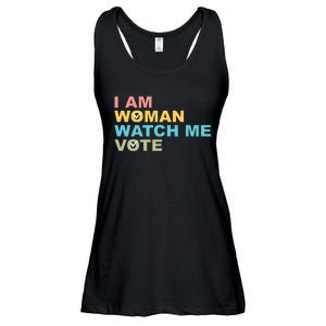 I Am Woman Watch Me Vote Ladies Essential Flowy Tank