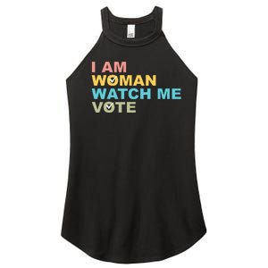 I Am Woman Watch Me Vote Women's Perfect Tri Rocker Tank