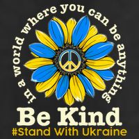 In A World Where You Can Be Anything Be Kind # Stand With Ukraine Cool Comfort Performance Bucket Hat