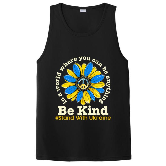 In A World Where You Can Be Anything Be Kind # Stand With Ukraine PosiCharge Competitor Tank