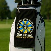 In A World Where You Can Be Anything Be Kind # Stand With Ukraine Golf Towel