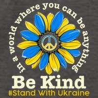 In A World Where You Can Be Anything Be Kind # Stand With Ukraine Vector Backpack