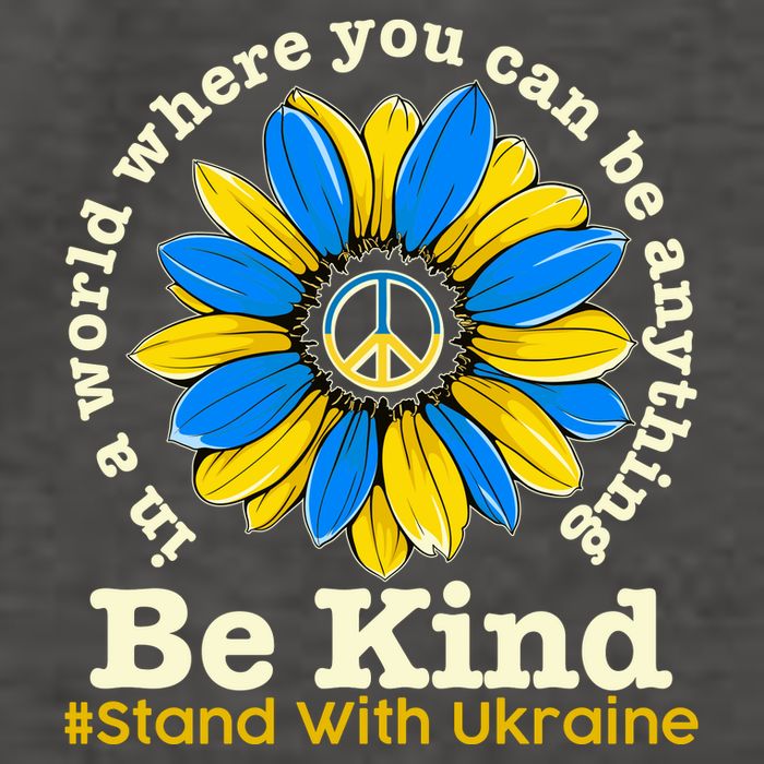 In A World Where You Can Be Anything Be Kind # Stand With Ukraine Vector Backpack