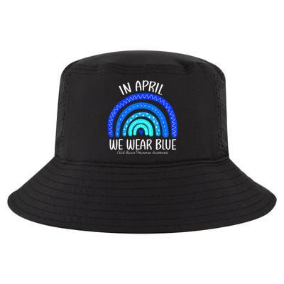 In April We Wear Blue Child Abuse Prevention Awareness Cool Comfort Performance Bucket Hat