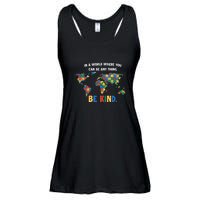 In A World Where You An Be Anything Be Kind Autism Awareness Puzzle Ladies Essential Flowy Tank