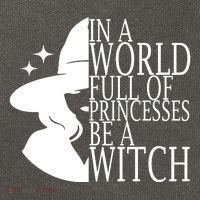 In A World Full Of Princesses Be A Witch Halloween Cotton Canvas Backpack