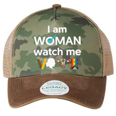 I Am Woman Watch Me Vote Legacy Tie Dye Trucker Hat