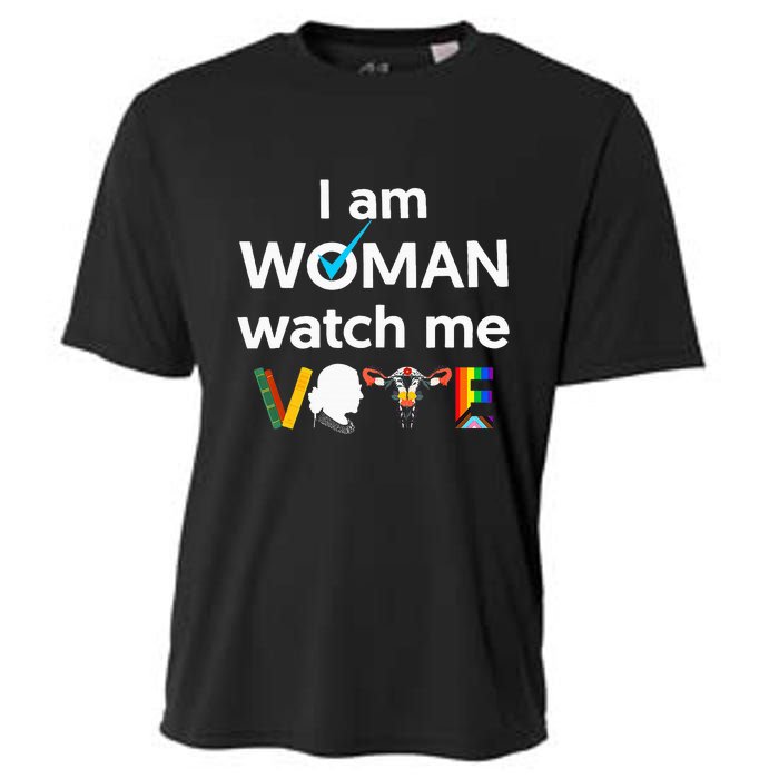 I Am Woman Watch Me Vote Cooling Performance Crew T-Shirt