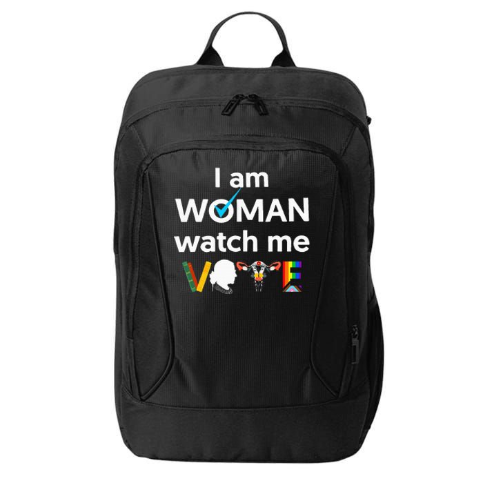 I Am Woman Watch Me Vote City Backpack