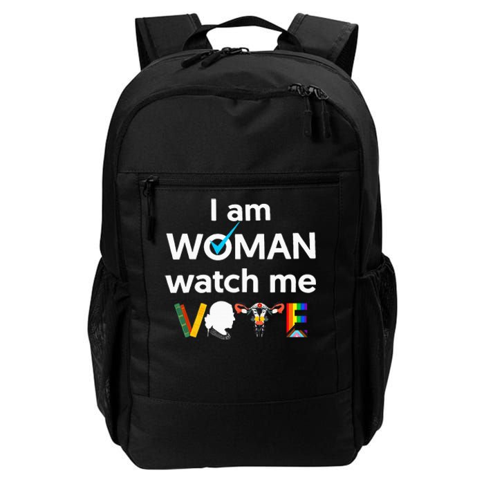 I Am Woman Watch Me Vote Daily Commute Backpack