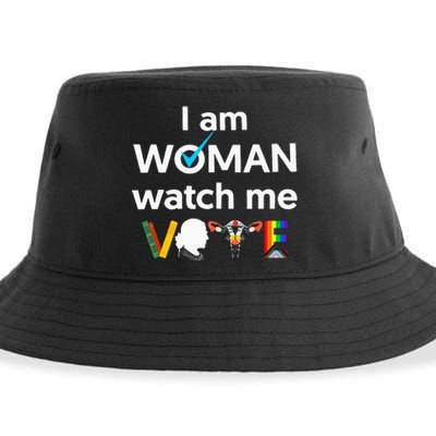 I Am Woman Watch Me Vote Sustainable Bucket Hat