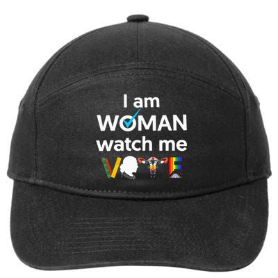 I Am Woman Watch Me Vote 7-Panel Snapback Hat