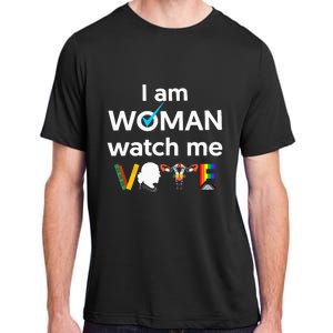 I Am Woman Watch Me Vote Adult ChromaSoft Performance T-Shirt