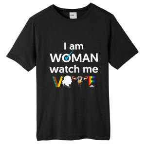 I Am Woman Watch Me Vote Tall Fusion ChromaSoft Performance T-Shirt