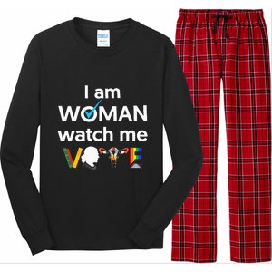 I Am Woman Watch Me Vote Long Sleeve Pajama Set