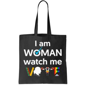 I Am Woman Watch Me Vote Tote Bag