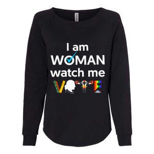 I Am Woman Watch Me Vote Womens California Wash Sweatshirt