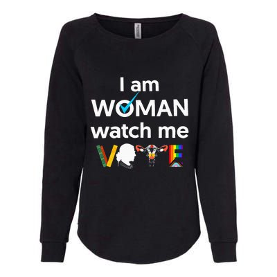 I Am Woman Watch Me Vote Womens California Wash Sweatshirt