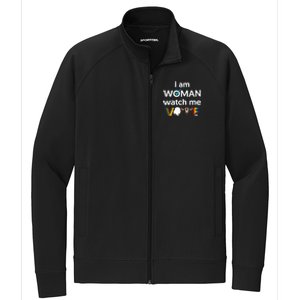 I Am Woman Watch Me Vote Stretch Full-Zip Cadet Jacket