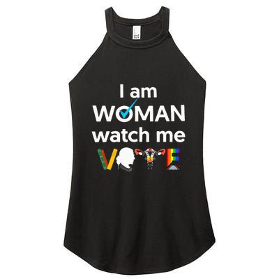 I Am Woman Watch Me Vote Women's Perfect Tri Rocker Tank