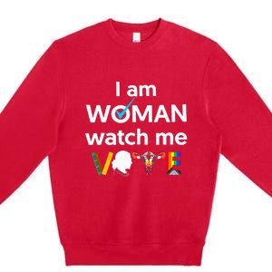 I Am Woman Watch Me Vote Premium Crewneck Sweatshirt