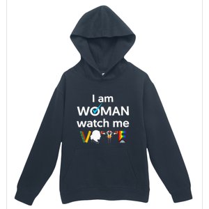 I Am Woman Watch Me Vote Urban Pullover Hoodie